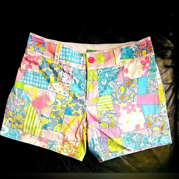 Lily Pulitzer Floral Palm Beach  Fit Casual Shorts Sz 2 side& back Pocket - Picture 1 of 7